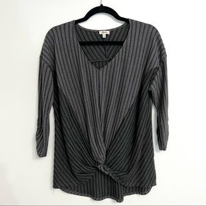 Lily Star Grey Twist Front Top Size M